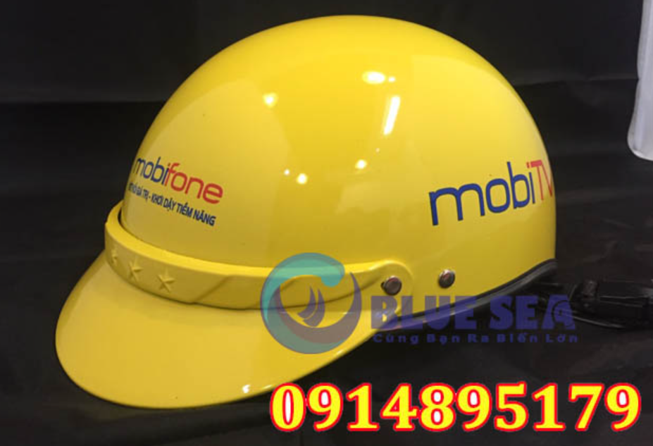 mũ bảo hiểm in logo